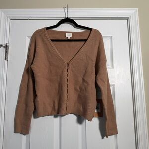 Cyrus Women's Brown Cardigan Sweater